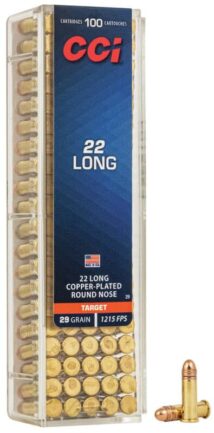 *Warehouse Cleanout Super Sale - CCI Rimfire Ammo .22 Target Long 29 Grain - Copper - Plated Round Nose (1215 FPS) (100)