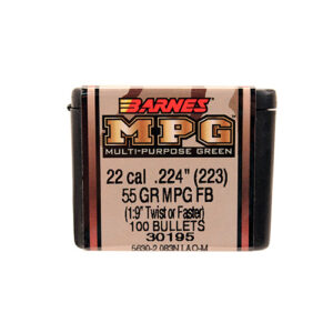 Barnes Bullets - 22 Caliber - 55 Grain - MPG FB Lead Free (100)