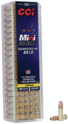 CCI Rimfire Ammo .22 LR 40 Grain - Mini - Magnum Segmented HP (100)