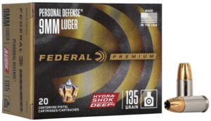 *Warehouse Cleanout Super Sale - Federal Loaded Ammo 9mm Luger 135 Grain - Hydra - Shok Deep (20)