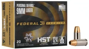 Federal Loaded Ammo 9mm Luger 124 Grain - HST JHP (20)