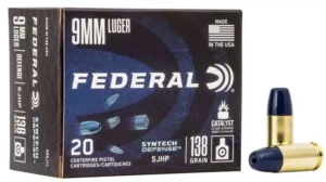 *SUPER SALE* Federal Loaded Ammo 9mm Luger 138 Grain - Syntech Defense SJHP (20)