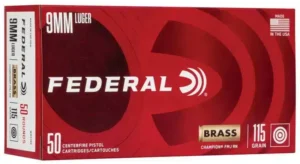 Federal Loaded Ammo 9mm Luger 115 Grain - FMJ (50)
