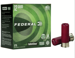 Federal Loaded Ammo BallistiClean - 12 Gauge - 2 3/4" Length - 00 Frangible Buckshot - 9 Pellets (25 Rounds)