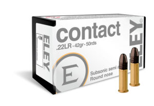 eley rimfire ammo 22 lr contact 42 grain semi-auto subsonic rn (50)