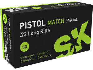 SK Rimfire Ammo .22 LR Pistol Match Spezial - CASE OF 5,000