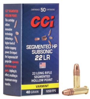 CCI Rimfire Ammo - Segmented HP Subsonic - .22 LR 40 Grain (50)