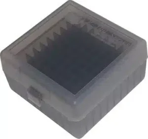 MTM Ammo Box 100 Round Flip-Top - 243 Win, 6.5 Creedmoor, 308 Win - Smoke