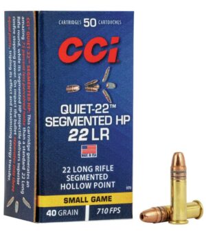 CCI Rimfire Ammo - Quiet-22 - .22 LR 40 Grain Segmented Hollow Point 710 FPS (50)