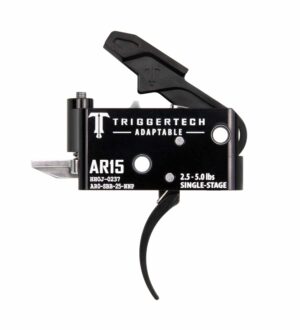 *Inventory Reduction Sale - TriggerTech Trigger - AR-15 - Adaptable 2.5-5lbs - Single Stage - Black - Pro Curved Lever