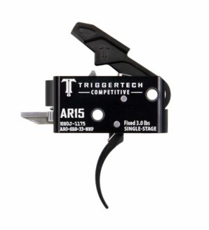 *Inventory Reduction Sale - TriggerTech Trigger - AR-15 - Competitive 3.0lbs Fixed - Single Stage - Black - Pro Curved Lever
