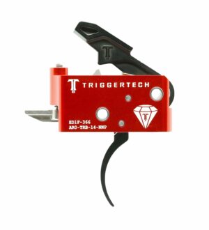 *Inventory Reduction Sale - TriggerTech Trigger - AR-15 - Diamond 1.5- 4lbs - 2 Stage - Black / Red - Pro Curved Lever