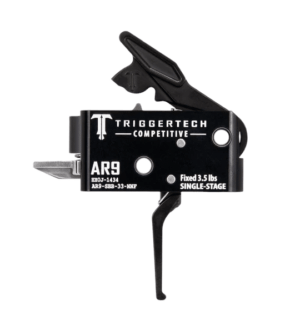 *Inventory Reduction Sale - TriggerTech Trigger - AR-9 - Adaptable 2.5-5lbs - Single Stage - Black - Flat Lever