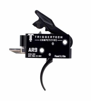 *Inventory Reduction Sale - TriggerTech Trigger - AR-9 - Competitive 3.5lbs Fixed - 2 Stage - Black - Curved Lever