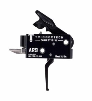 *Inventory Reduction Sale - TriggerTech Trigger - AR-9 - Competitive 3.5lbs Fixed - 2 Stage - Black - Flat Lever