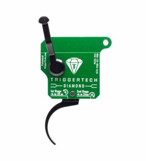 *Inventory Reduction Sale - TriggerTech Trigger - Remington 700 - Diamond - 1st stage Less Than 4 to 20oz - 2nd stage Less Than 4 to 24oz - Right Hand - Top Safety - No Bolt Release - 2 Stage - Green / Black - Pro Curved Lever