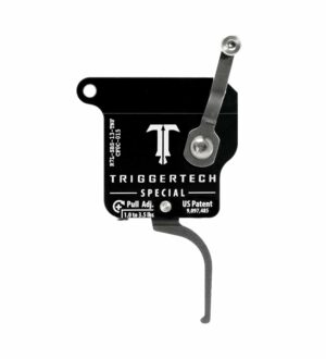 TriggerTech Trigger - Remington 700 - Special 1-3.5lbs - Left Hand - Top Safety No Bolt Release - Single Stage - Black / Stainless - Flat Lever - PRICE TEMPORARILY REDUCED