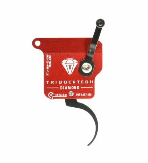 TriggerTech Trigger - Remington 700 - Diamond - Less Than 4-32oz - Left Hand - Top Safety - No Bolt Release - Single Stage - Red / Black - Pro Curved Lever - PRICE TEMPORARILY REDUCED