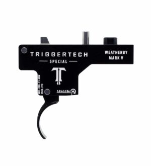 TriggerTech Trigger - Weatherby Mark V - Special - 1-3.5lbs - Single Stage - No Safety - With Bolt Release - Black - Curved Lever