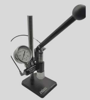 21st Century Innovation Hydro Bullet Seating Press 100 lb. Gauge with Post and Extended 4"x11" Base with Interchangable .223 Remington Family Loading Block