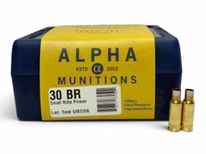 Alpha Munitions Brass - 30 BR (BACKORDER, In Testing, Begins Shipping May 22) - Exclusive Dealer - 100 Pieces