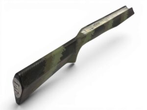 McMillan Bruno Stock - Light Varmint W/ Carbon Fiber Shell - Partial Inlet for BAT B Action - HV Barrel Channel - Molded In Banded Carbon Highland - Olive, Woodland Beige, Clear Base