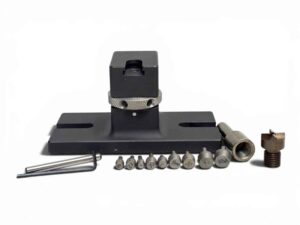*PURCHASED IN ESTATE* Appears New - RDZ Products Case Trimmer Model 2EZ700 for Use with Drill Press or Milling Machine - Comes with 9 Pilots, Case Cutter and Arbor
