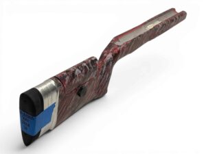*NEW INVENTORY* McMillan Stock - Adj Kestros with Fiberglass Shell - Partial Inlet for BAT M Action - 1.250 Straight Barrel Channel - Molded In Red, Light Gray and Black Marble