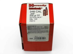 *PURCHASED IN ESTATE* New Factory Sealed Hornady Bullets - 348 Caliber .348 - 200 Grain - Interlock FP - BOX OF 100 BULLETS