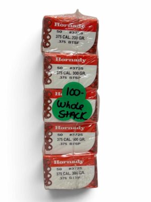 *PURCHASED IN ESTATE* Factory Sealed Lot of 250 Bullets - Hornady 375 Caliber .375 - 300 Grain - BTSP (Price Includes 5 Boxes of 50 Bullets - 250 Bullets Total)