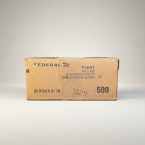 *Warehouse Cleanout Super Sale - Federal Loaded Ammo 9mm Luger 124 Grain - Hydra-Shok JHP - CASE OF 500 ROUNDS