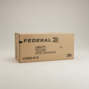 *Warehouse Cleanout Super Sale - Federal Loaded Ammo 9mm Luger 138 Grain - Syntech Defense SJHP - CASE OF 200 ROUNDS