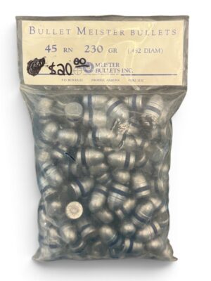 *PURCHASED IN ESTATE* Bullet Meister Bullets - 45 Caliber .452 - 230 Grain Round Nose - BAG OF 100 BULLETS