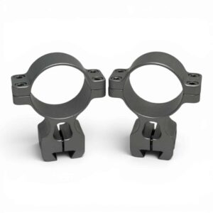 Bruno Rings - 30mm for 3/8 Dovetail Only - Double Screw - Silver - 1.350" Medium Height