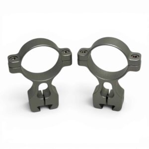 Bruno Rings - 30mm for 3/8 Dovetail Only - Single Screw - Silver - 1.500" Tall Height