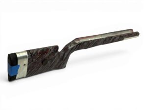 *NEW INVENTORY* McMillan Stock - Adj Kestros "R" with Fiberglass Shell WITH FOREND RAIL - Partial Inlet for BAT 1.55" M Action - 1.250 Straight Barrel Channel - Molded In Burgundy, Black and Medium Gray Marble - With Clamp Bar Cheekpiece, 3 Way Adjustable Recoil System and Embedded Aluminum Rails on Forend