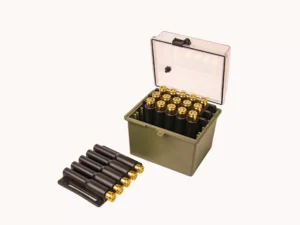 Berry's TSA Compliant Safari Ammo Box - Small Magnum - 20 Round - Clear/Olive