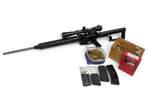 USED Anderson Manufacturing Model AM-15 Service Rifle - 6mm Hagar - Custom Barrel - With Vortex Viper 6.5-20x Scope - Comes with Hornady Custom Grade Full Length Die Set, Loaded Rounds and Hornady Headstamped Brass