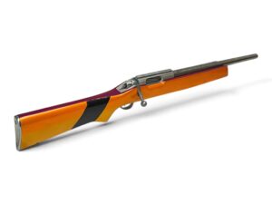USED 6mm PPC Light Varmint Benchrest Rifle - Stolle Panda Right Bolt Right Port Action with NO Ejector and Spiral Bolt Flutes - Light Varmint Kelbly Stock, Painted Mostly Orange with Aluminum Butt Plate - Jewell 2oz Trigger with Aluminum Trigger Guard - Krieger 1-14 Twist Barrel Has Approx 600 Rounds - Will Work in Light Varmint Class with March 48x or Leupold 45x Scope