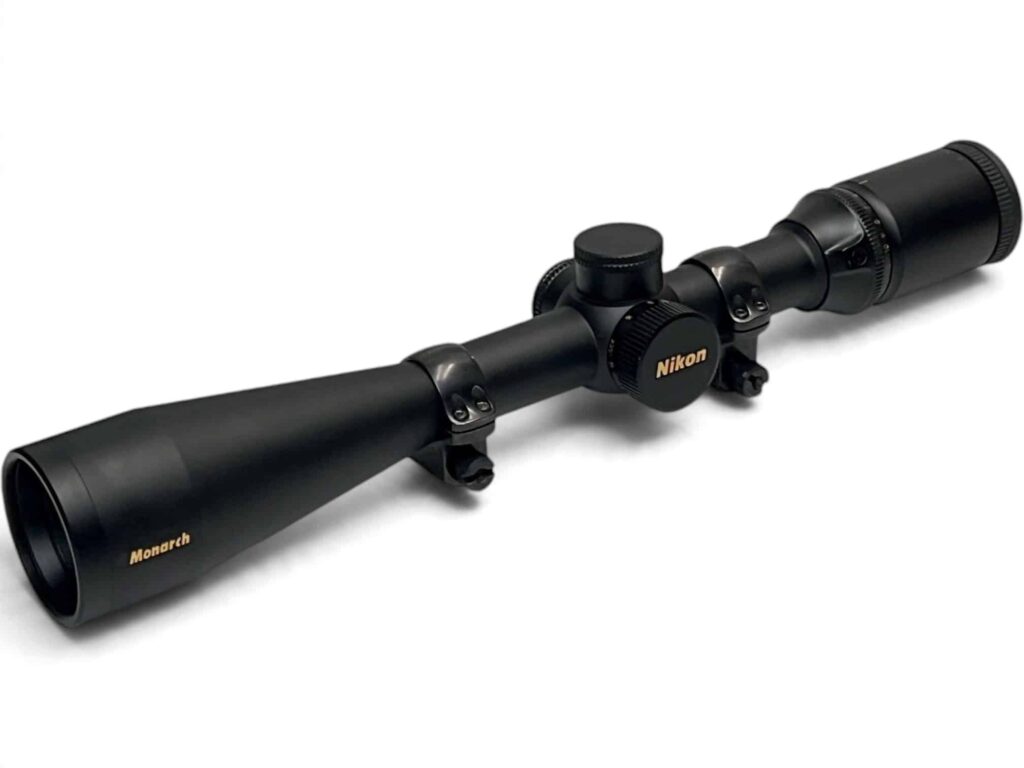 USED Nikon Monarch Scope - 5-20x44mm - 1" Tube - Duplex Reticle - Rings are Mismatched Height and Screws are Stripped on 1 Ring - Excellent Condition Otherwise! NO Value Added to Price for Rings