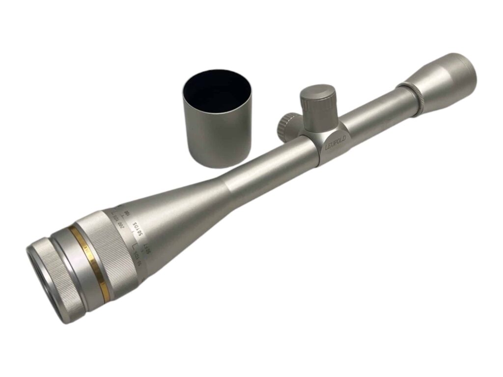 USED Leupold 36x Fixed Power Benchrest Scope - Silver - Fine Crosshair with 1/16 Dot Reticle - 1" Tube - Some Ring Marks Visible